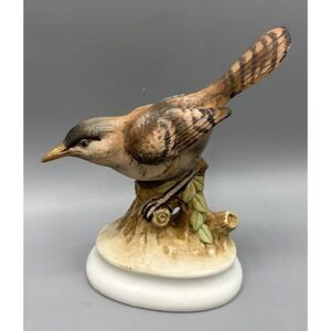 Vtg Lefton‎ China Hand Painted House Wren Figurine KW1184 Collectible Bird